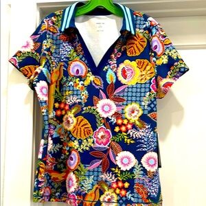 Johnny Was Wild Bird Basic Polo NWT